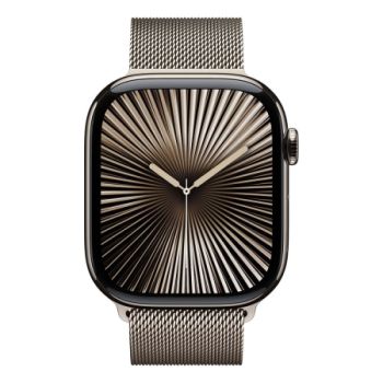 Умные часы Apple Watch Series 10 46 мм, M/L (160–210 мм), Titanium Case GPS+Cellular, Milanese Loop, Natural (натуральный)